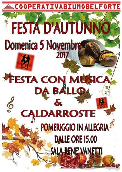 festa d'autunno con cadarroste e ballo